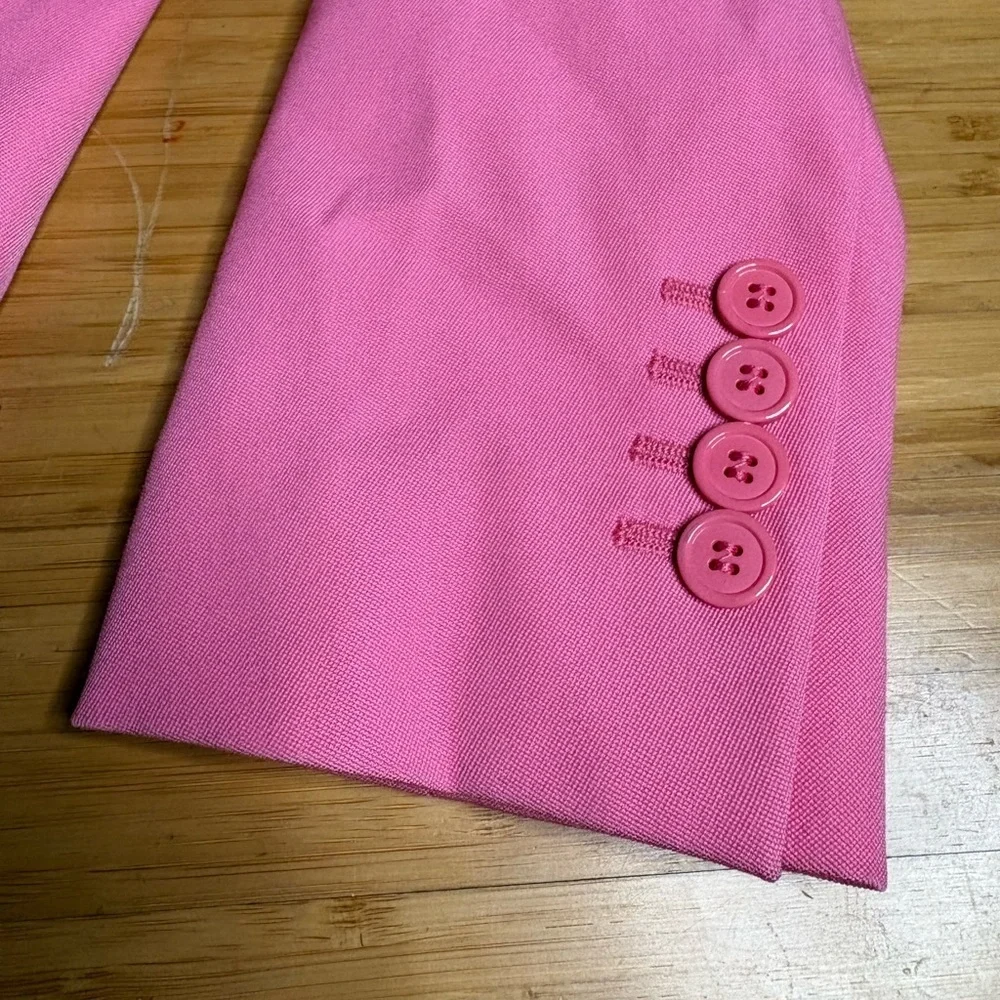 Alexander McQueen- Vibrant Pink Wool Blazer. Size 38 or US 2